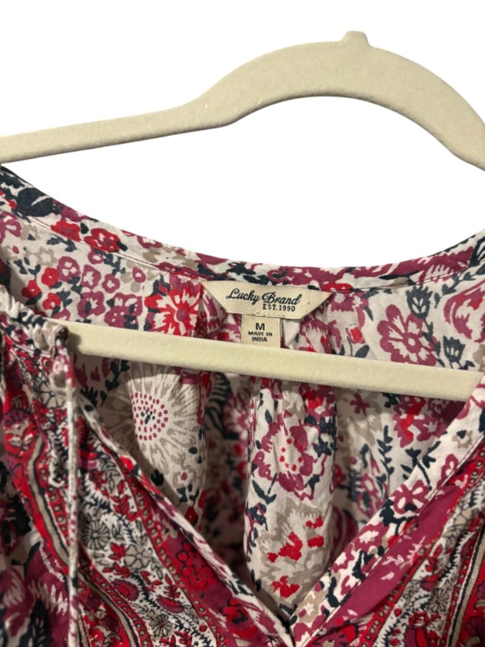 Lucky Brand Floral Peasant Blouse - Picture 7 of 8